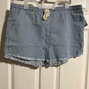 Blue and White Wild Fable Striped Shorts.